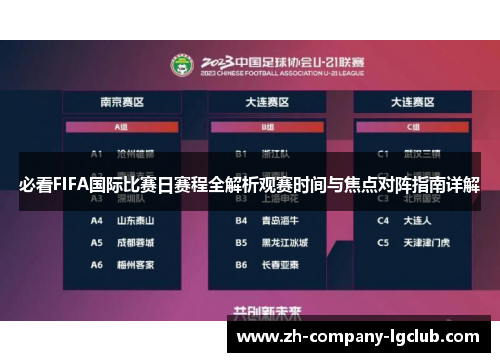 必看FIFA国际比赛日赛程全解析观赛时间与焦点对阵指南详解